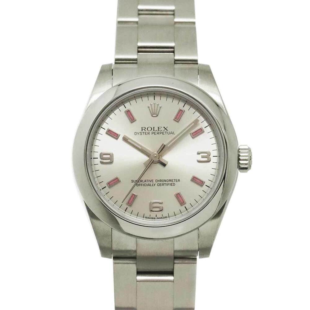 Rolex Oyster Perpetual 177200 Random Serial Number Roulette Boys' Watch Silve...